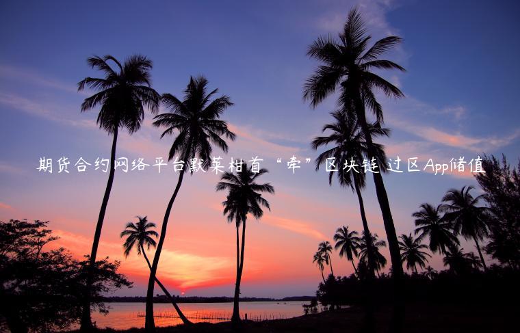 期货合约网络平台默莱柑首“牵”区块链 过区App储值